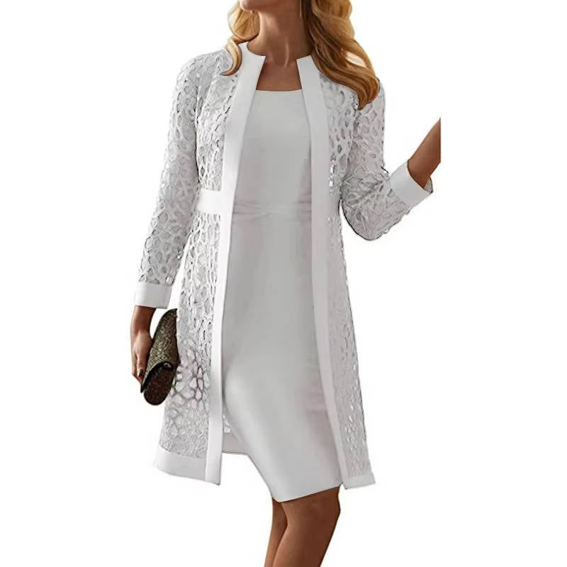 Mother of Bride Dress and Lace Jacket