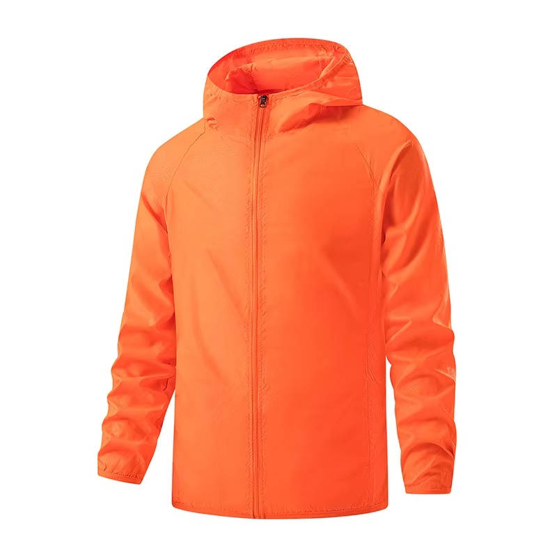 Men's waterproof hooded hiking jacket lightweight breathable rain-ready outdoor adventure wear