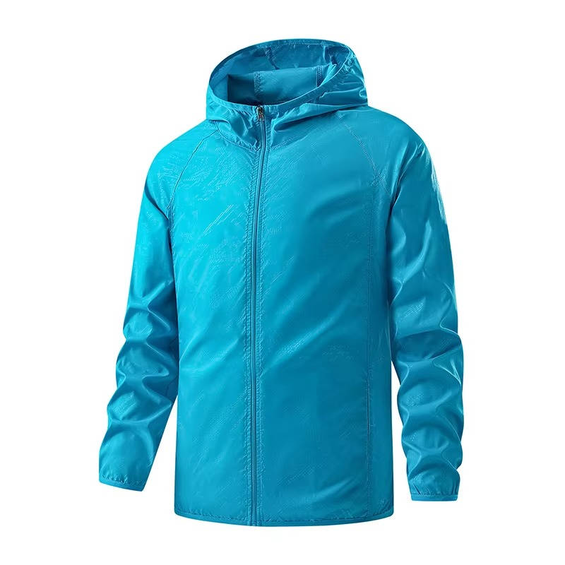Men's waterproof hooded jacket breathable lightweight rain-ready outdoor hiking windbreaker
