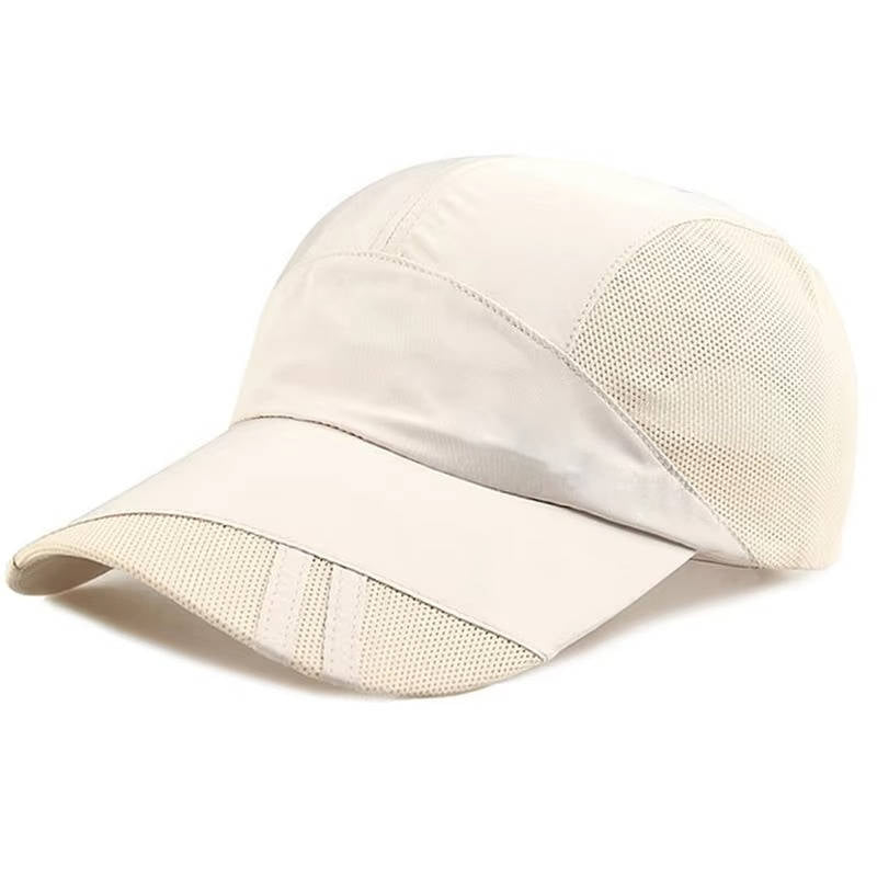 Men's adjustable sports cap with breathable mesh panels, moisture-wicking design for outdoor activities