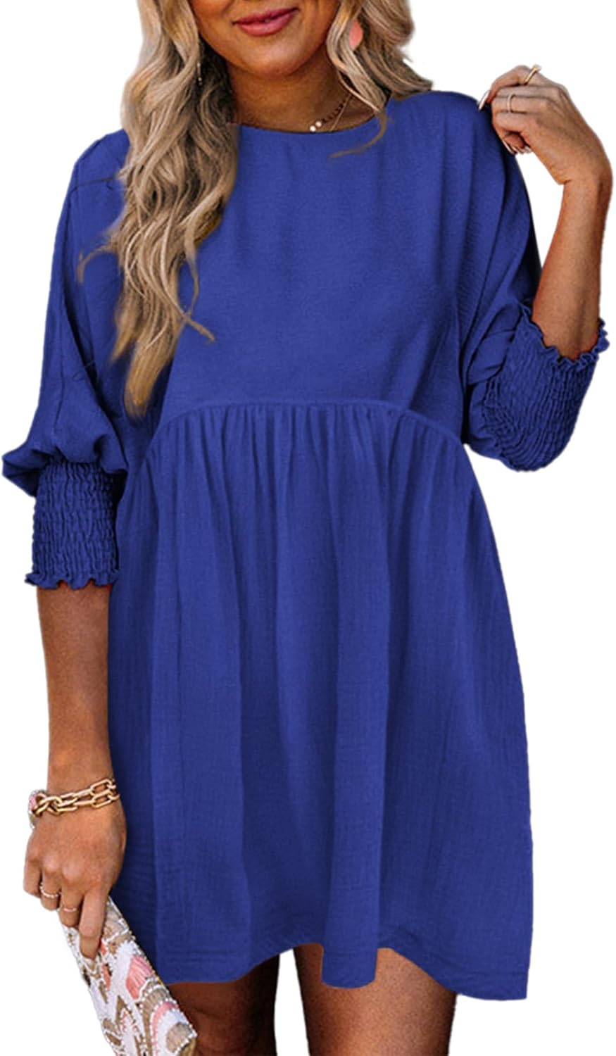 Floral ruched summer day dress with figure-flattering waist detail and breezy feminine silhouette
