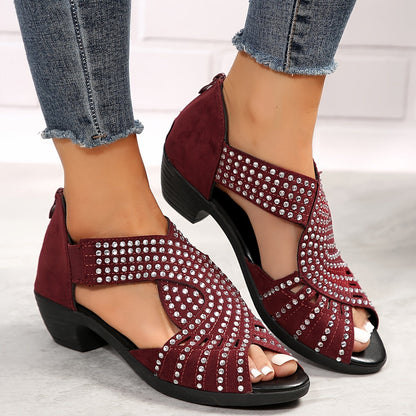 Women's adjustable sandals with shimmer detailing, cushioned sole, effortless elegant style