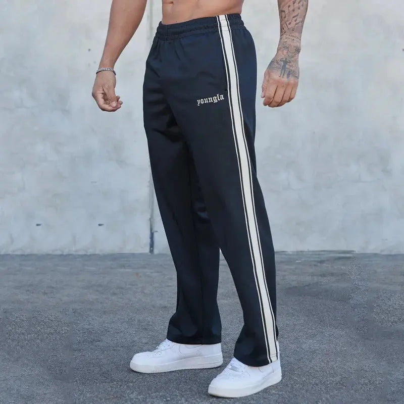 Apollo urban sweatpants elastic waistband white side stripes athletic relaxed fit everyday comfort