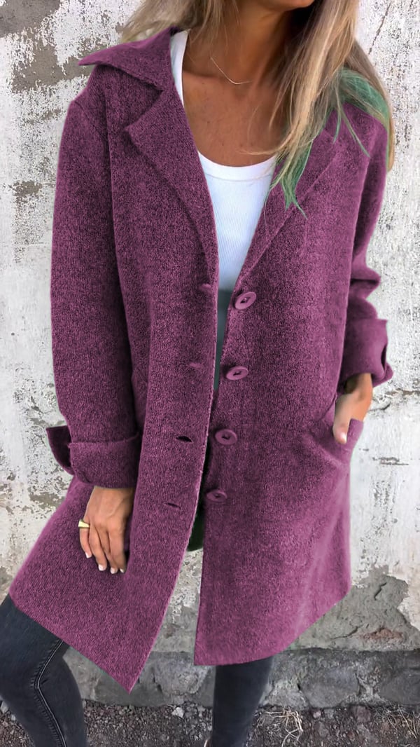 Margaret button down jacket in neutral felt-like texture with quilted finish, lightweight structured outerwear