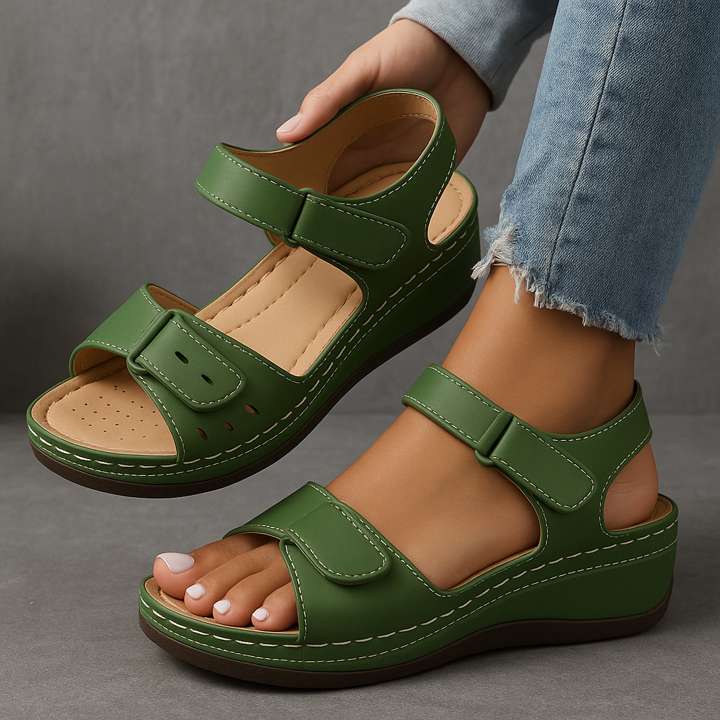 Women's comfort cushioned sandals with elegant supportive design for all-day comfort and style