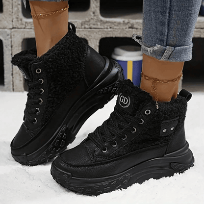 Delphine™ cozy winter boots in neutral tones, stylish ankle cut with plush cushioned insole