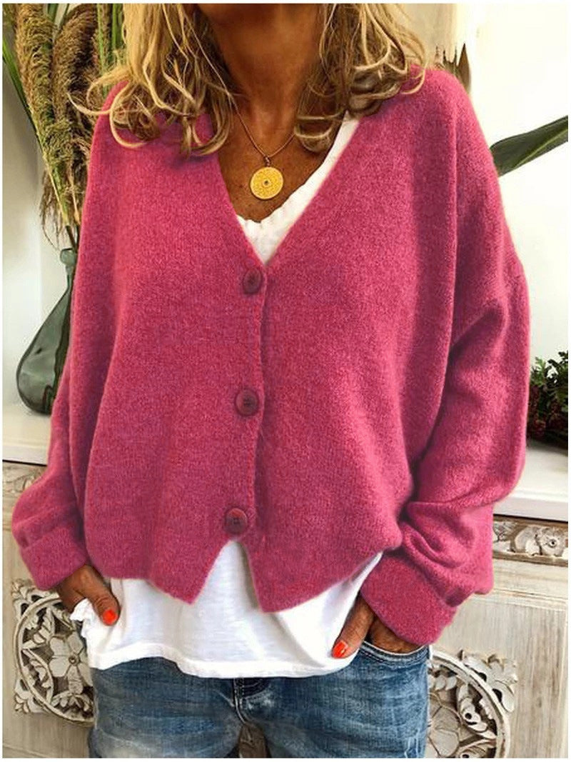 Shannon knit cardigan in neutral tone, lightweight flattering drape for versatile everyday layering