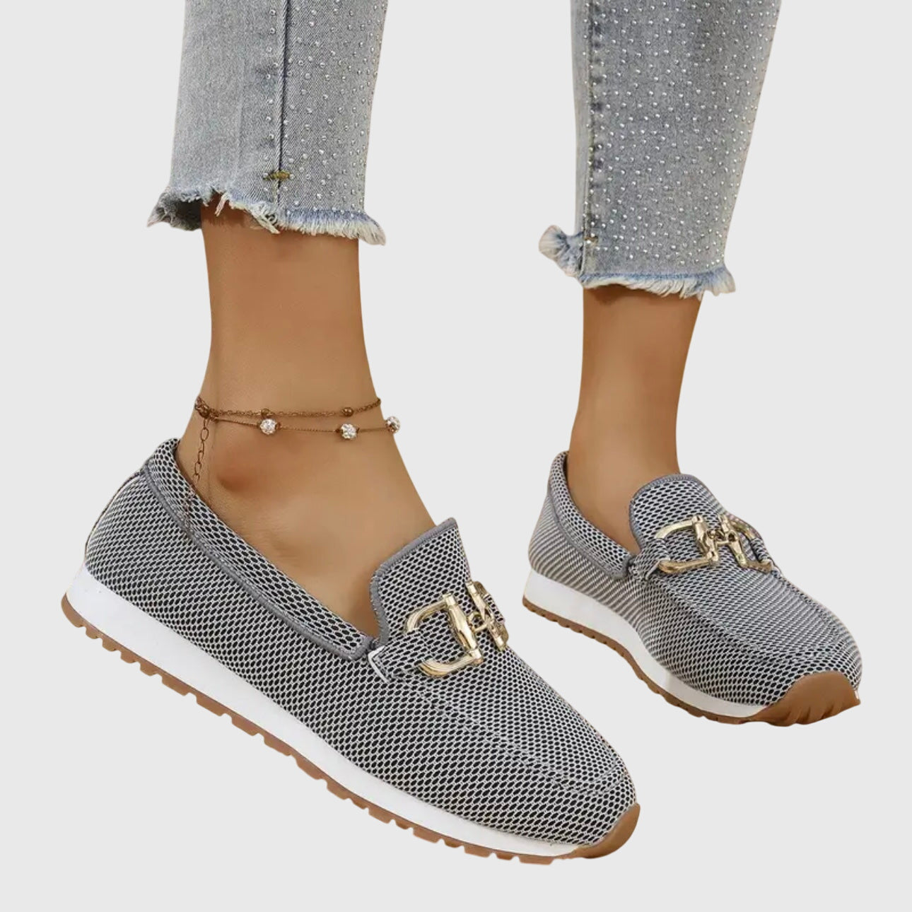 Black women's comfort loafers with cushioned footbed, ergonomic comfort support, and polished slip-on style