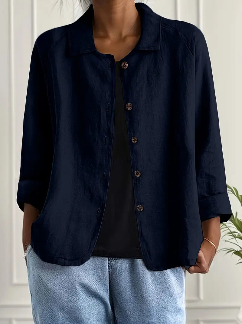 Denise classic light top in neutral tones, relaxed versatile fit with effortless layering design