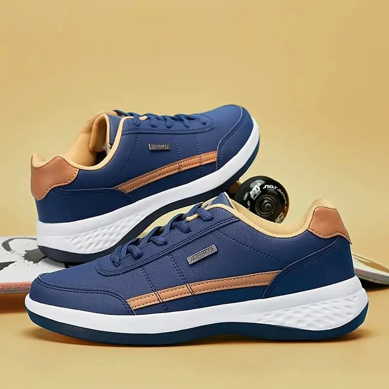 Liam white orthopedic sneakers waterproof synthetic leather arch support slip-resistant all-season