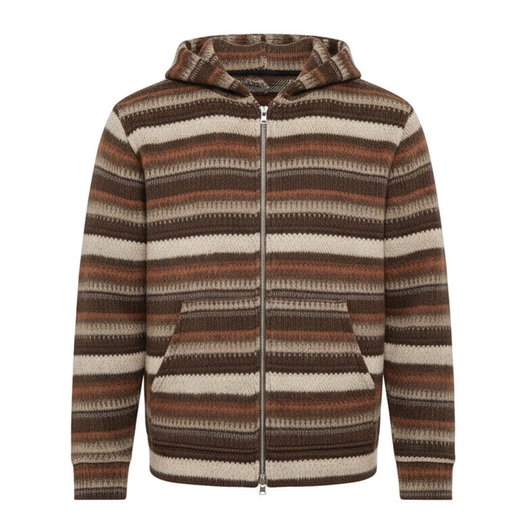Sienna woven hooded jacket loose fit garment-dyed finish with visible seams and drawstring hem