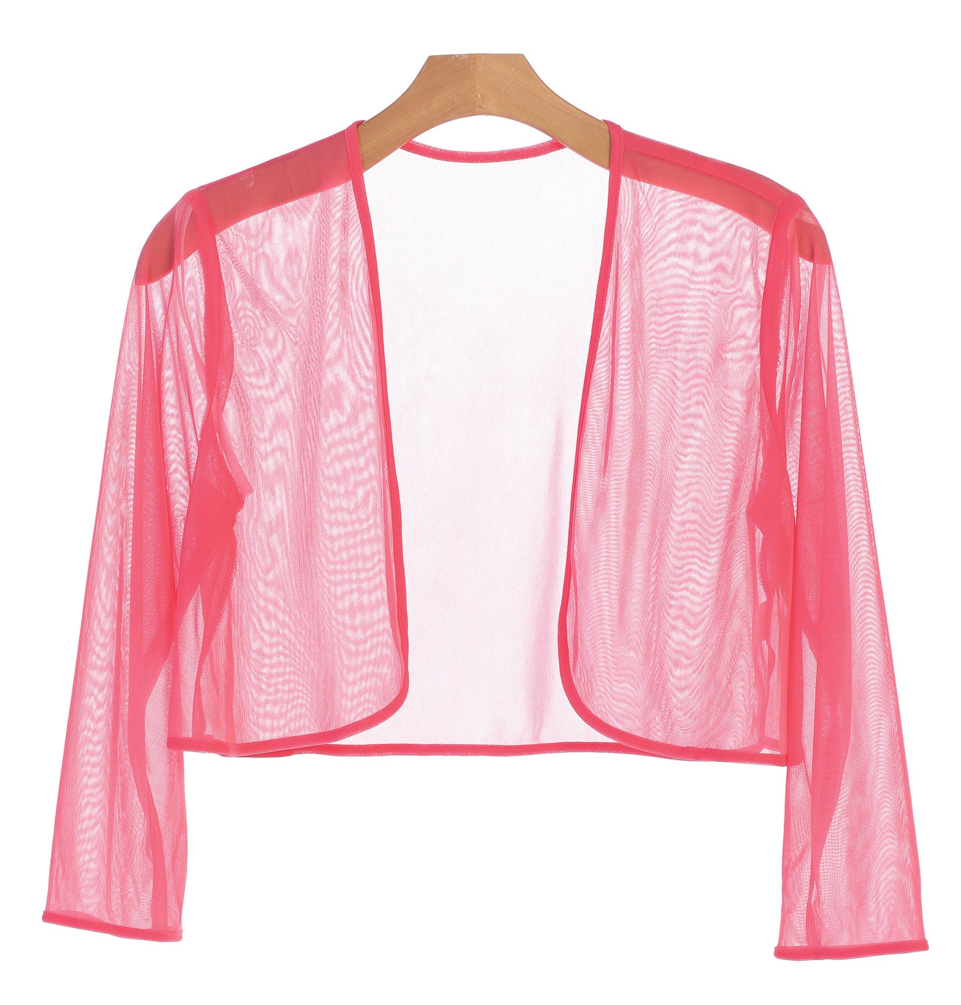Elegant chiffon bolero jacket long sleeves formal eveningwear available in multiple colors