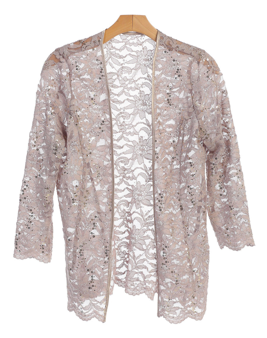Cocoa L Formal Lace Scallop Edge Jacket Sale - Wavlynn