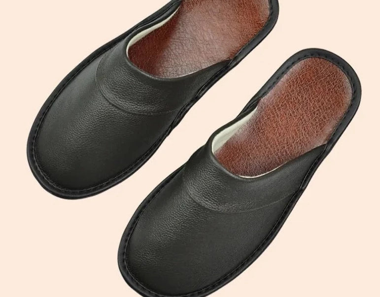 Alexander men's cozy slip-on slippers in neutral tones with cushioned sole for premium indoor comfort