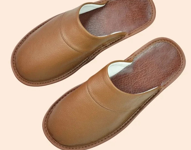 Alexander men's cozy slip-on slippers in neutral tones with plush cushioned insole for indoor comfort