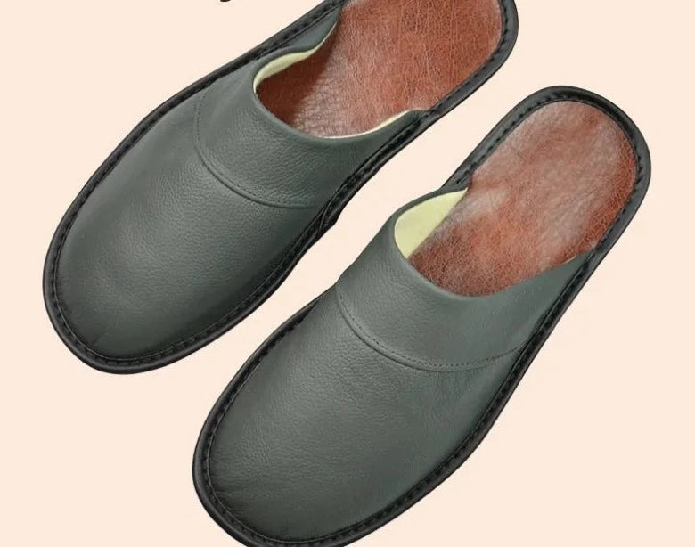 Alexander men's cozy slip-on slippers in neutral tones with cushioned insole for premium indoor comfort