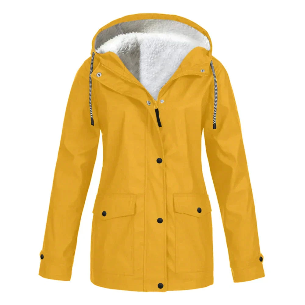 Women's fur-lined parka jacket Kaitlyn by Wavlynn, insulated winter coat with cozy hood trim