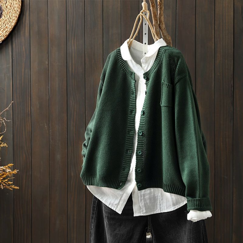 Burgundy button-up knit cardigan women cozy winter layering essential with classic closure