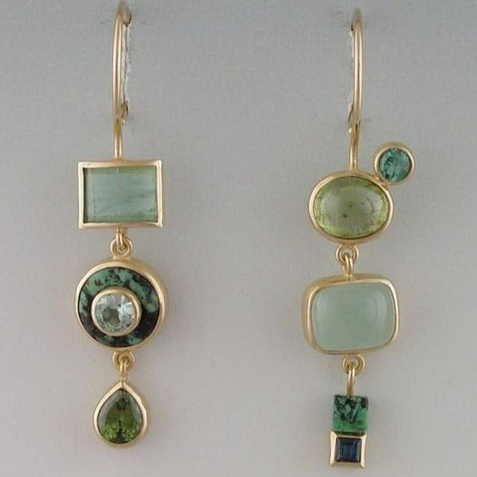 Verdora™ | Vintage Green Earrings - WAVLYNN