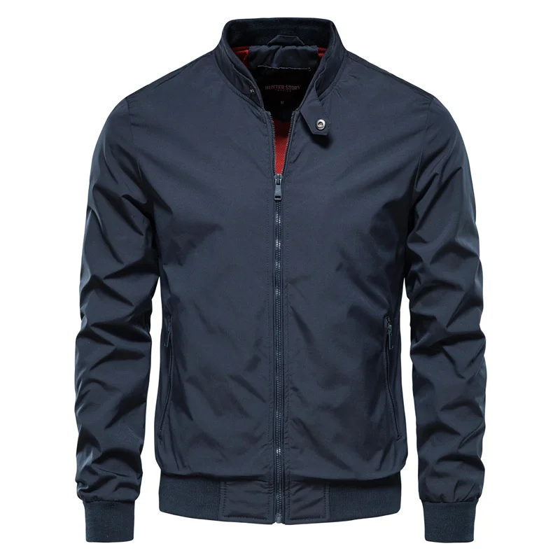 Wavlynn men's lightweight bomber jacket with cozy lining, classic silhouette and modern clean lines