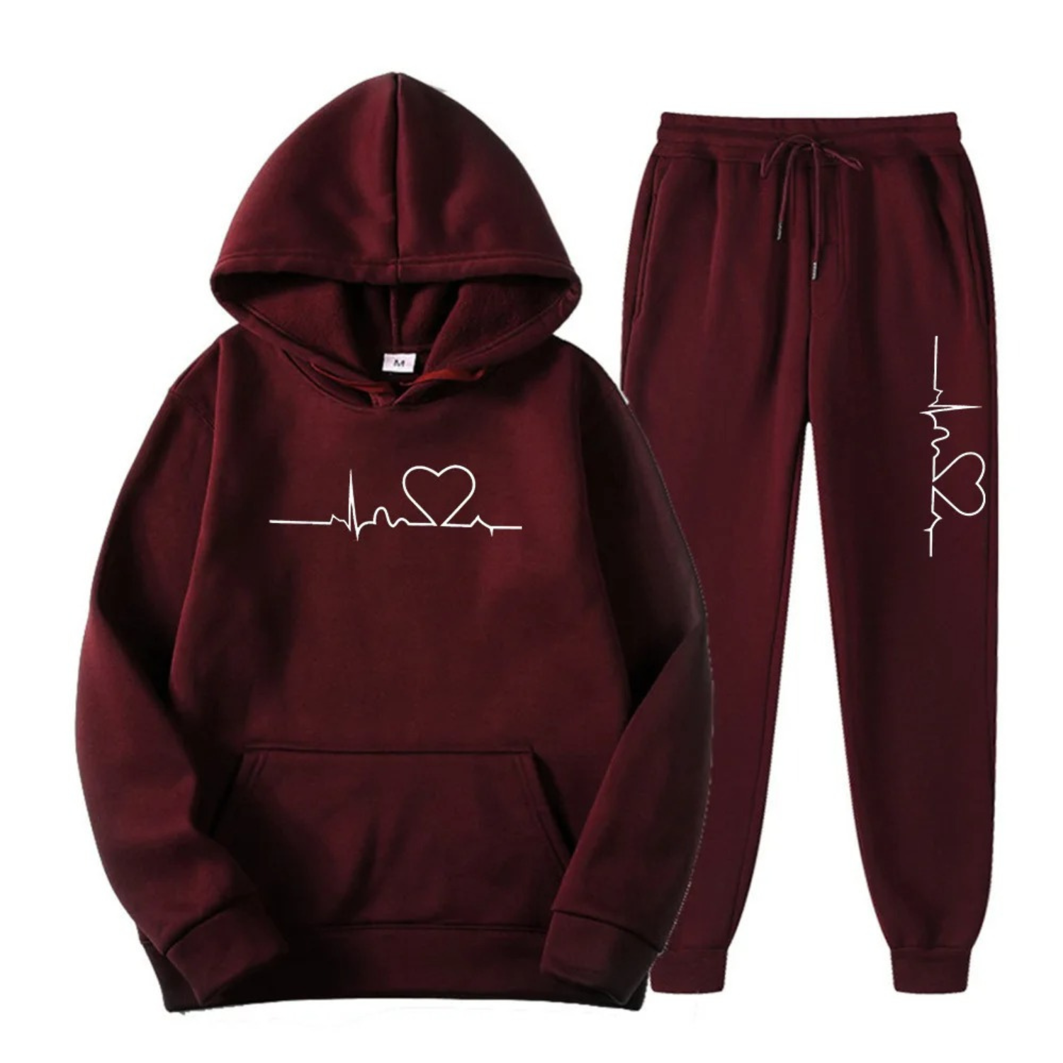 Women's relaxed two-piece lounge set featuring matching hoodie and jogger with effortless chic silhouette