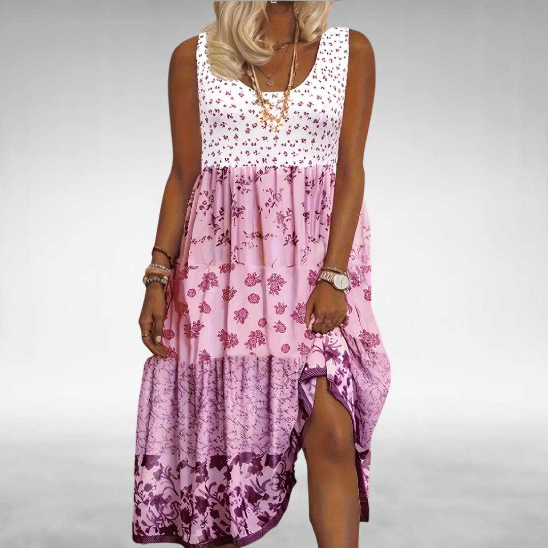 Women's ivory lace flowy evening dress with elegant silhouette and flattering fluid drape