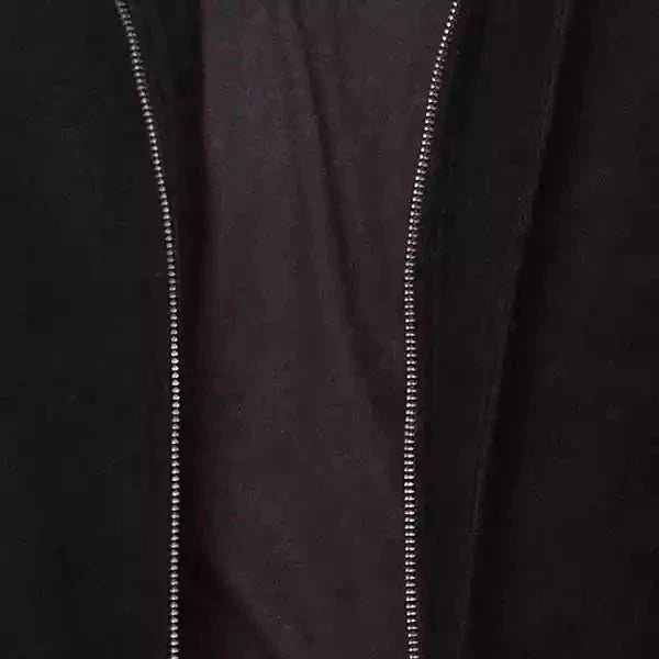 Men's black wool coat with high stand collar tailored slim fit premium Wavlynn winter outerwear