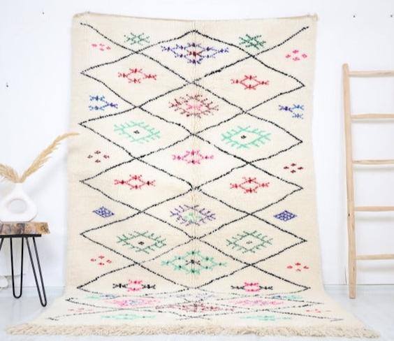 Sakina Beni Ourain Rug 5'2" x 8'5" - Wavlynn
