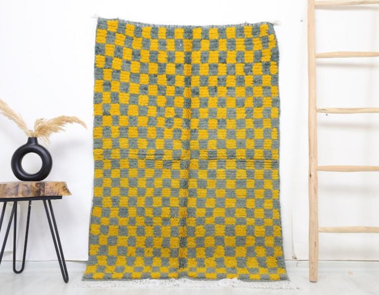 Sufian Moroccan Checkered Rug 3'2" x 4'8" - Wavlynn