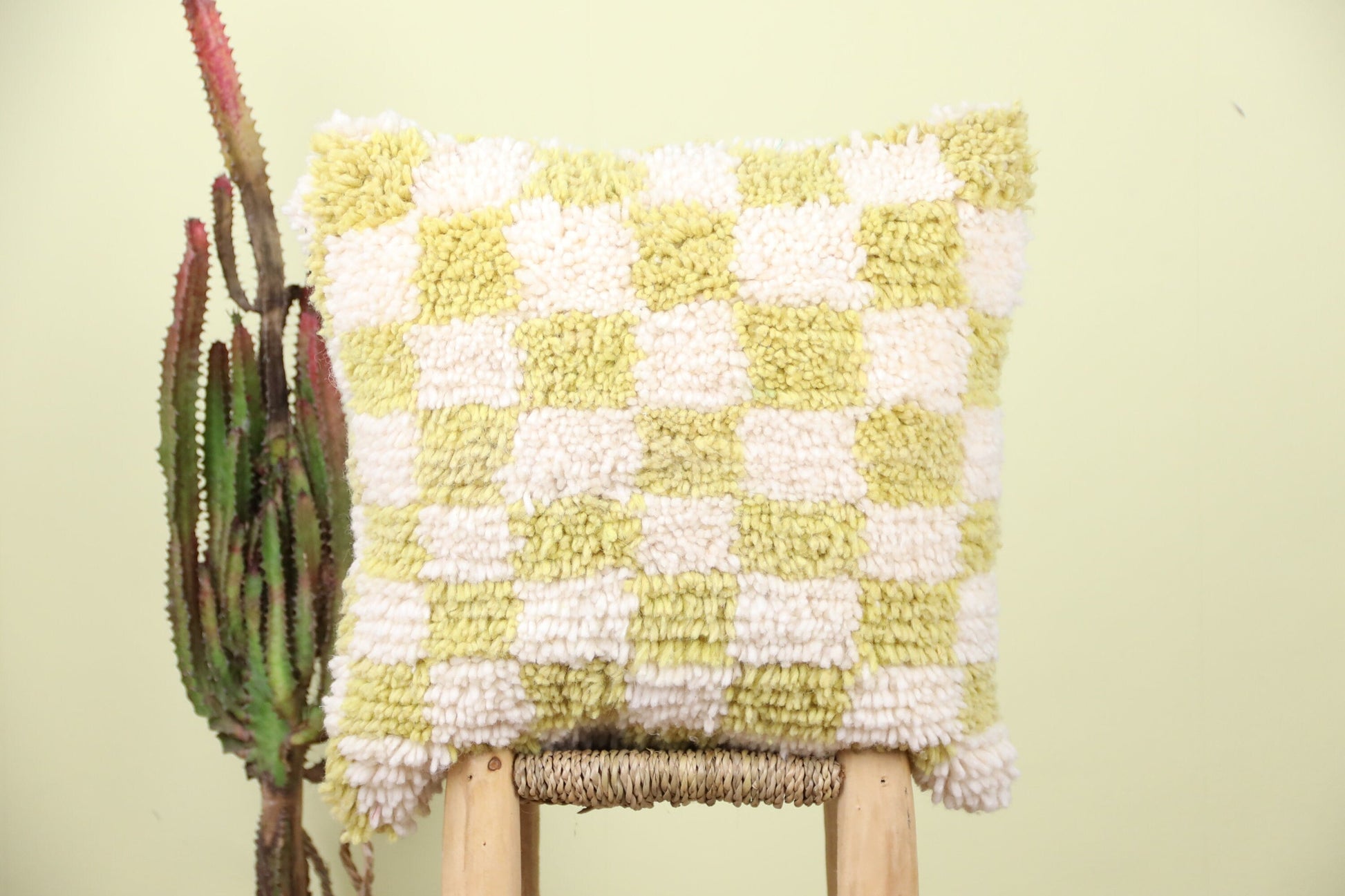 Ilan Checkered Pillow - Wavlynn