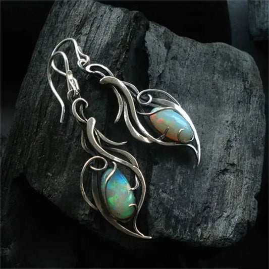 Suzanne - Opal Drop Earrings - Wavlynn