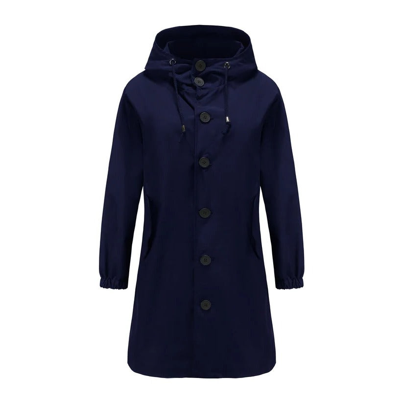 Women's lightweight hooded rain jacket, versatile year-round outerwear with breathable construction