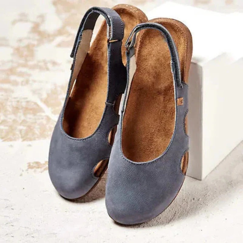 Women's closed-toe sandals with cushioned footbed, secure fit for daily casual wear