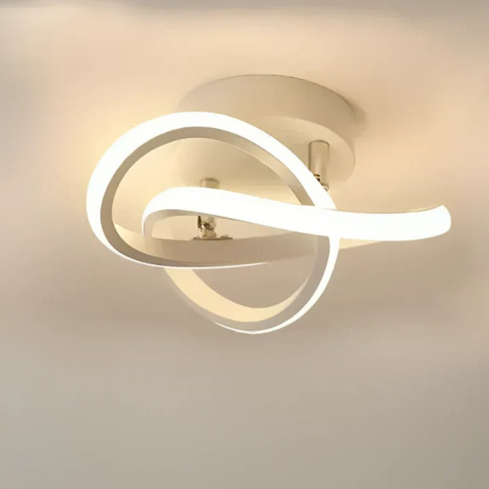 Modern LED ceiling light dual ring structure minimalist design energy-efficient indoor fixture