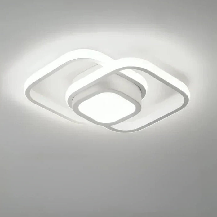 LED ceiling light dual ring structure minimalist modern fixture for energy-efficient interior illumination