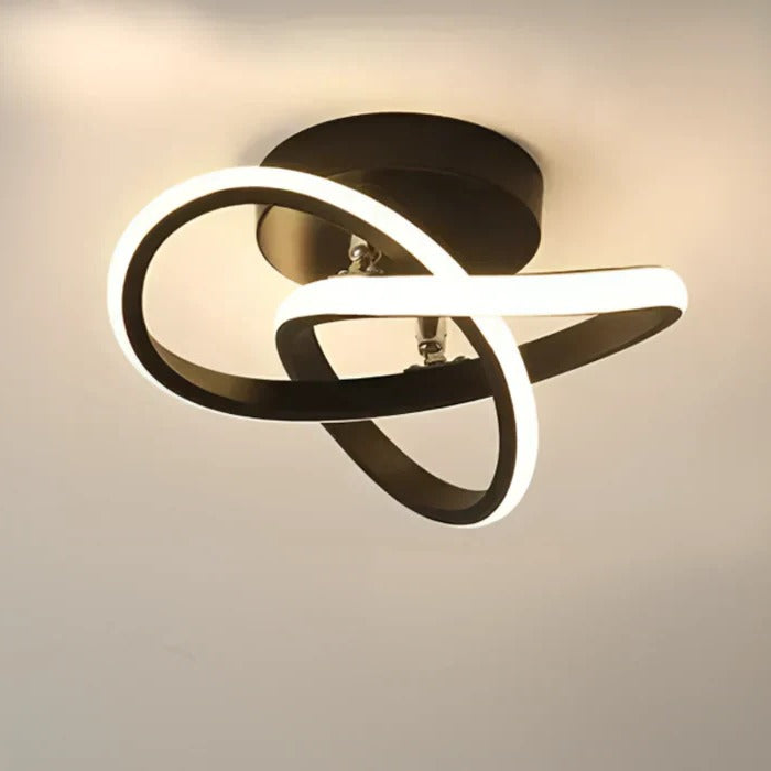 LED ceiling light double ring minimalist design energy-efficient modern interior fixture dual layout