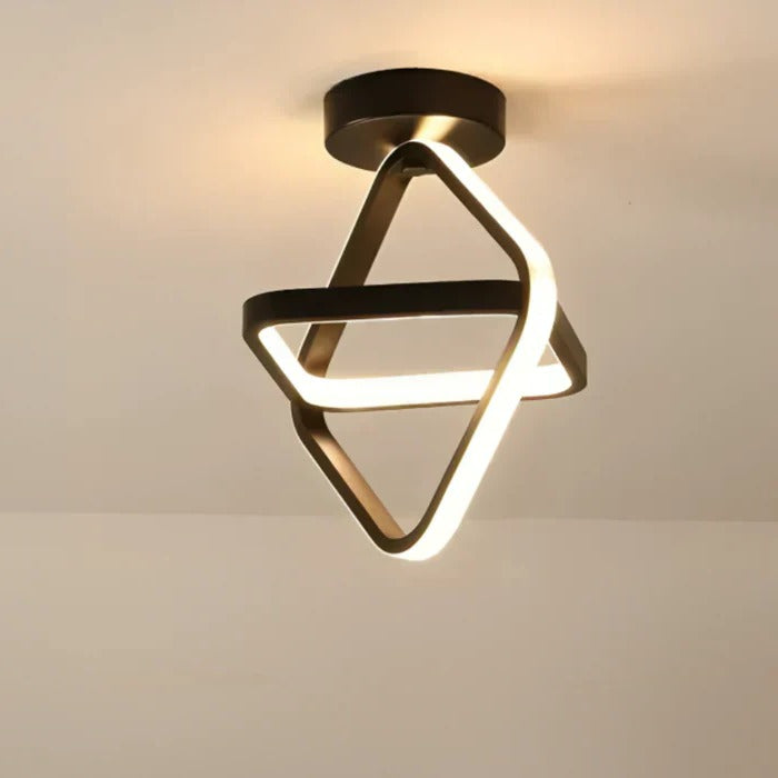 LED ceiling light double ring structure minimalist modern interior energy-efficient dual layout fixture