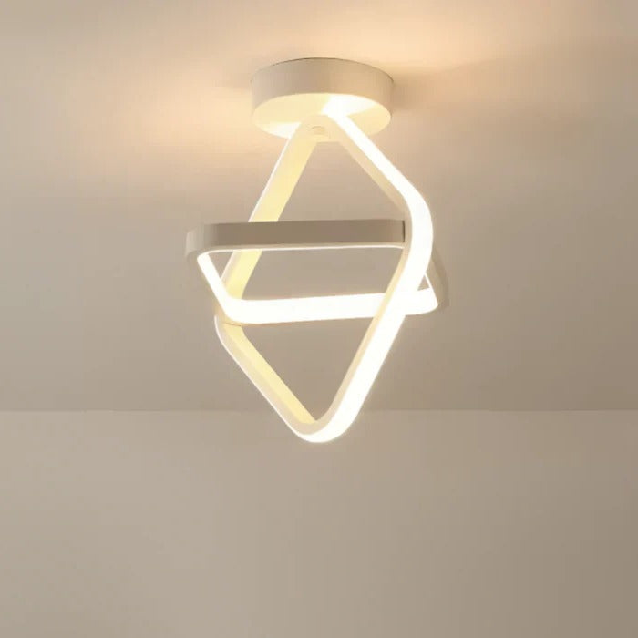Modern LED ceiling light dual ring structure minimalist design energy-efficient indoor fixture