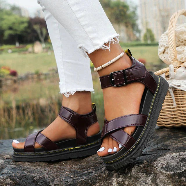 Comfort sport sandals with breathable open upper, contoured footbed and arch-supportive sole