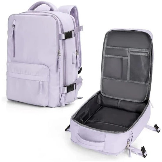 TrendAura Haven waterproof black backpack large structured design with padded straps for work travel