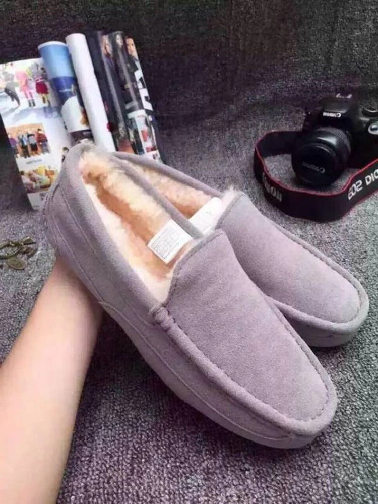Wavlynn men's slippers warm plush lining durable sole indoor outdoor casual slip-on footwear
