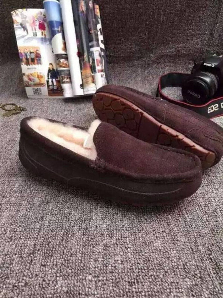 Wavlynn men's indoor outdoor slippers warm plush lining durable sole cozy slip-on footwear