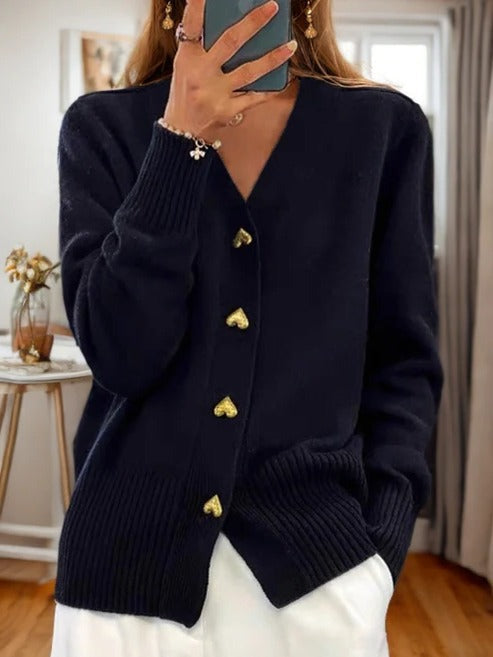 Women's sleeveless knitted cardigan open-front relaxed fit with pockets for everyday layering