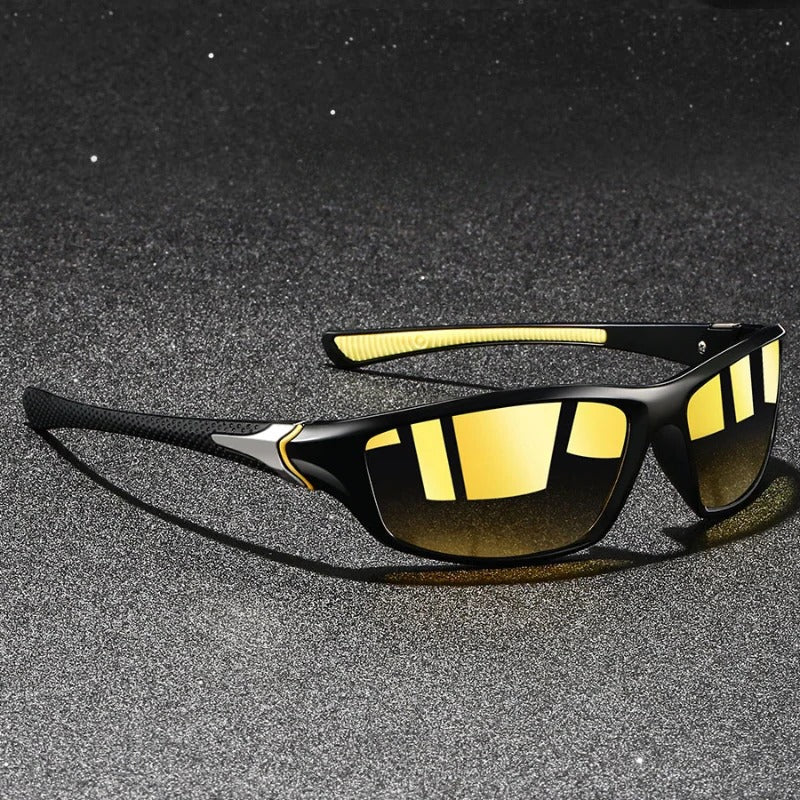 Men's polarized sunglasses lightweight frame UV400 glare-reducing lenses for driving outdoor activities