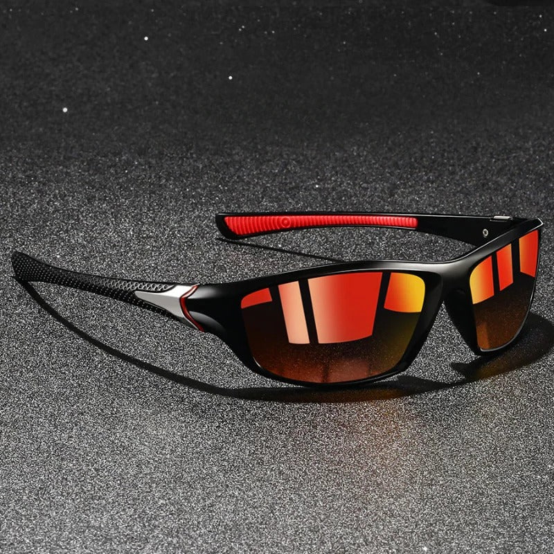 Men's polarized sunglasses lightweight frame UV400 glare-reducing lenses for driving outdoor activities