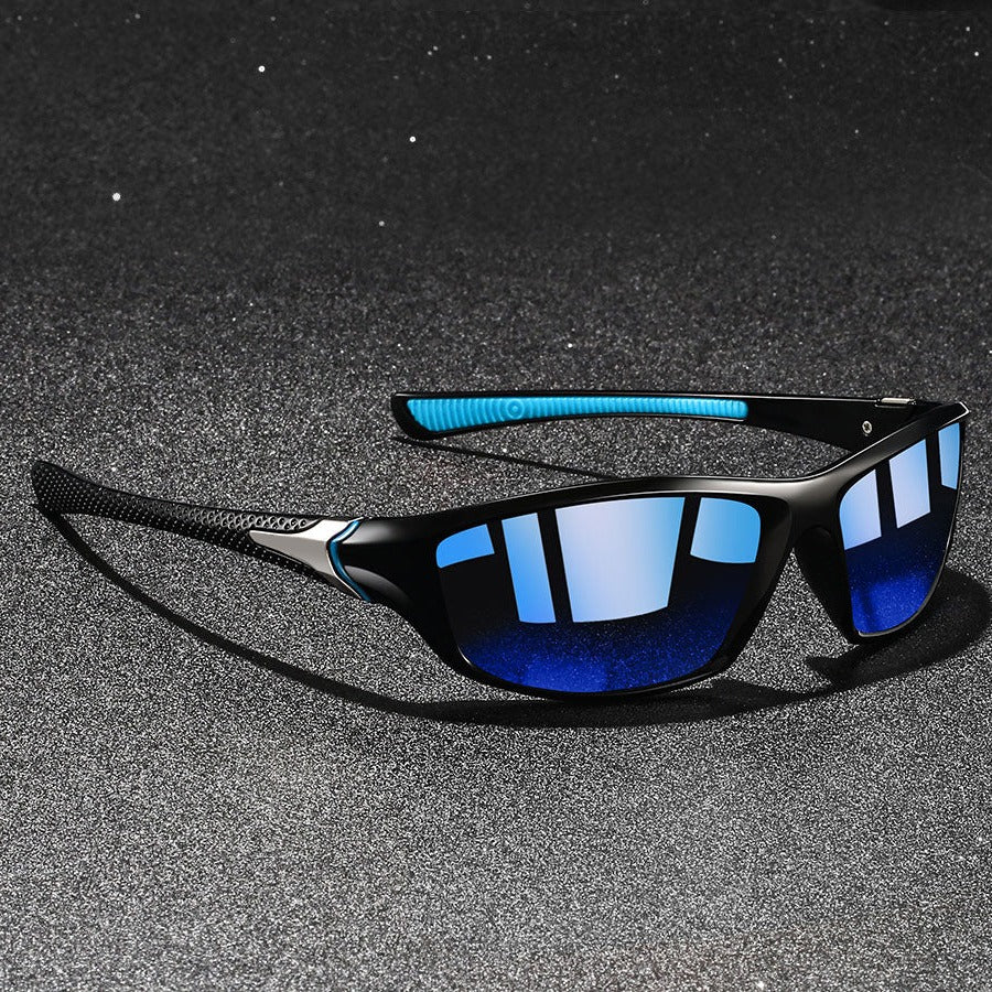 Men's polarized sunglasses lightweight frame UV400 glare-reducing lenses for driving outdoor activities