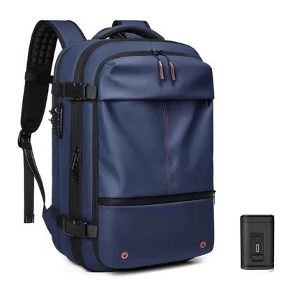 Wavlynn structured travel rucksack with integrated supportive system in classic neutral design