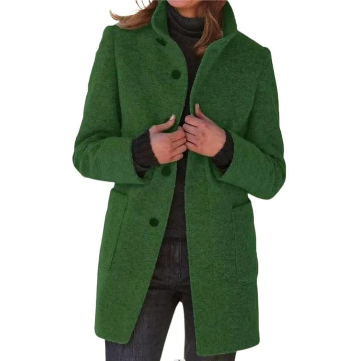 Women's slim-fit everyday jacket in neutral tones, refined tailored cut perfect for commute or casual wear