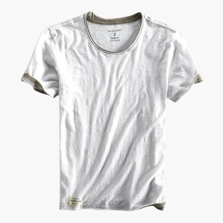 Men's basic crew neck t-shirt in classic solid color, lightweight breathable fabric for everyday comfort