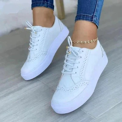 Women's ergonomic comfort shoes in neutral tones, casual silhouette with supportive cushioned sole for all-day wear